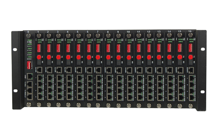 飞畅科技-带远端管理1光4电百兆光纤收发器
