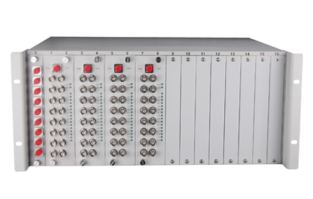 飞畅科技-64路机框式多业务视频光端机