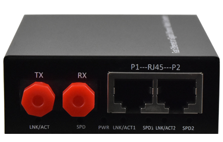 飞畅科技-大容量缓存 2路百兆以太网光纤收发器（外置电源）