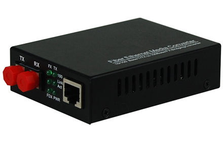 飞畅科技-大容量缓存 百兆以太光纤收发器（电源外置）