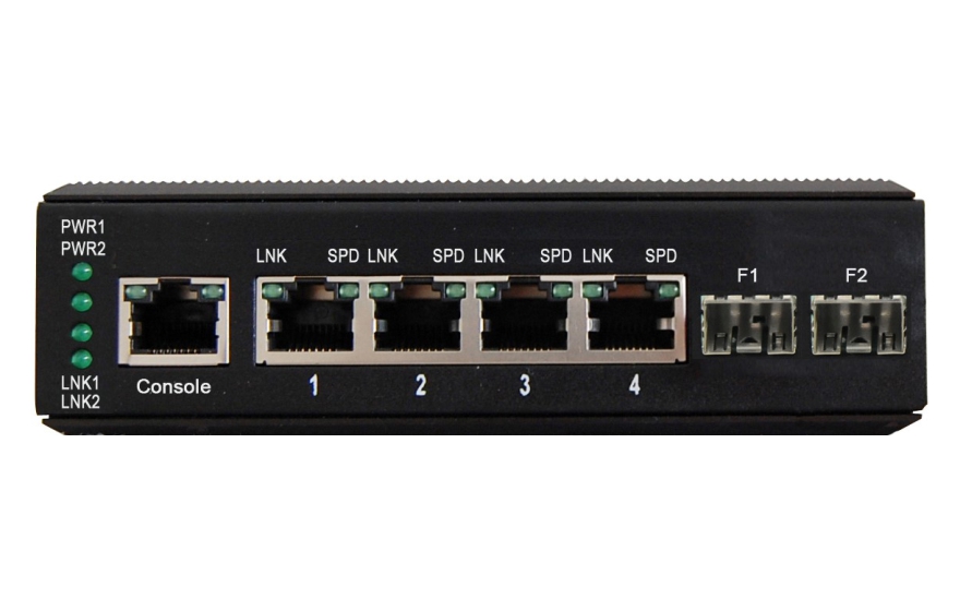 飞畅科技-非网管 工业级2光4电千兆级连式交换机