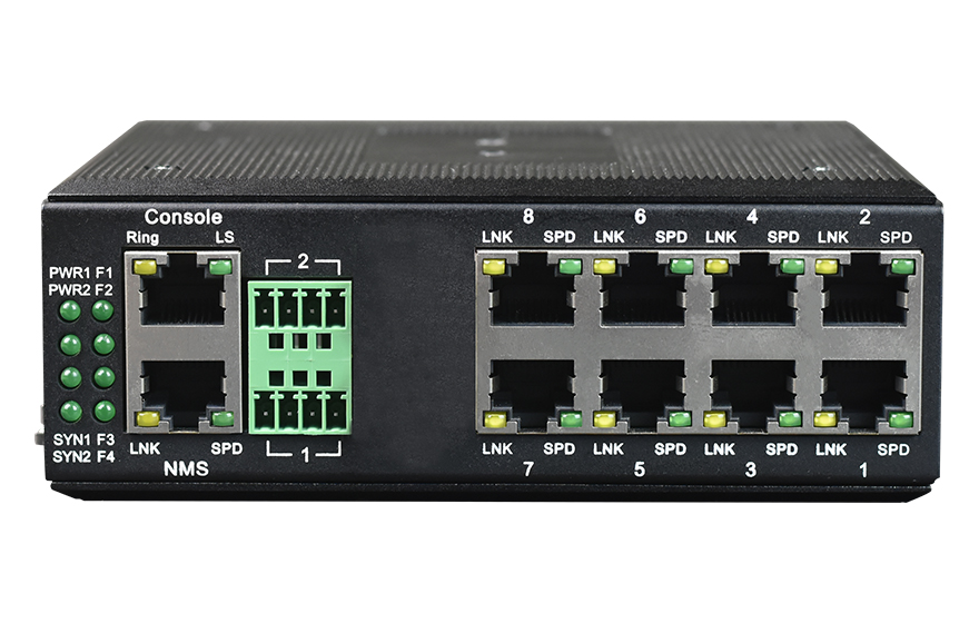 飞畅科技-工业轨式8口千兆交换机