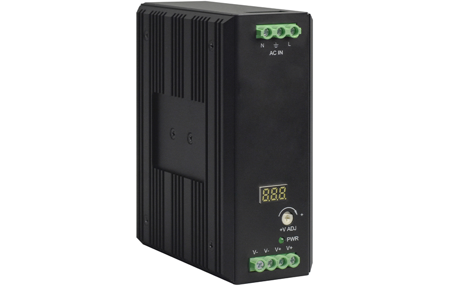 飞畅科技-工业导轨式AC220V转DC12V15A/24V8A/48V5A(带功率因素调整)开关电源