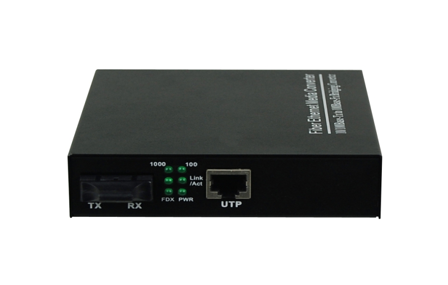 飞畅科技-可远端网管 1路千兆光纤收发器（外电／内电）
