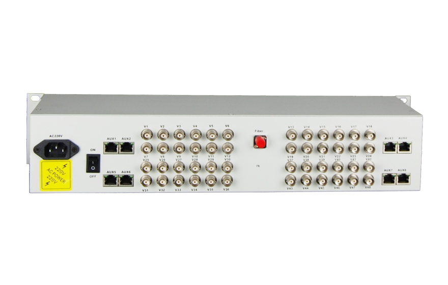 飞畅科技-48路视频+1路反向数据视频光端机