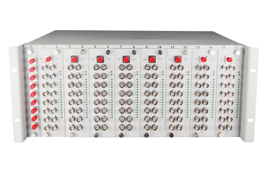 飞畅科技-128路机框式多业务视频光端机