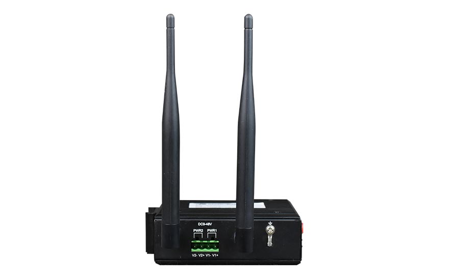 飞畅科技-光纤-wifi备份型-4百兆电口+1路百兆光口 工业轨式 光端机