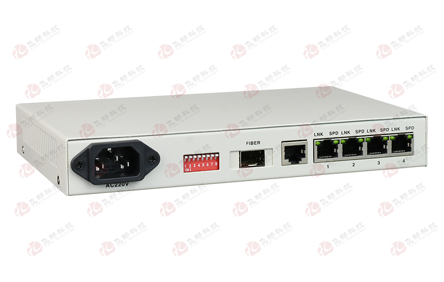飞畅科技-普通型 4路千兆电 光纤收发器