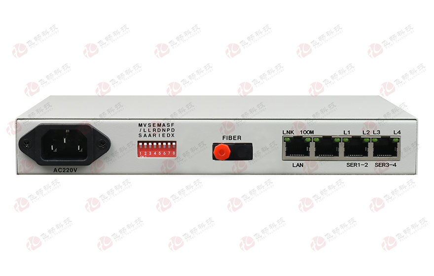 飞畅科技-光纤-ETH+4RS232转换器（带宽2M）